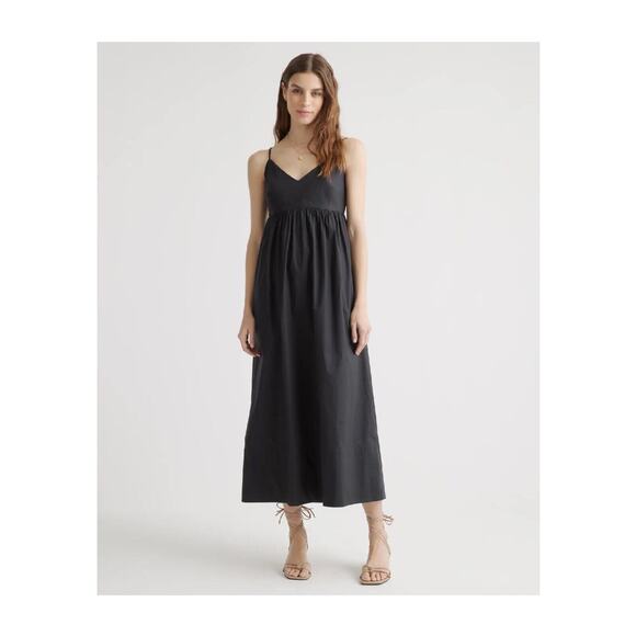 Quince Dresses & Skirts - Quince 100% Organic Cotton Sleeveless Tiered Maxi Dress / Black / M